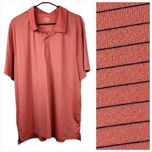 BCG Men's XL Golf Stripe Polo Shirt Work School Uniform Activewear Orange Top